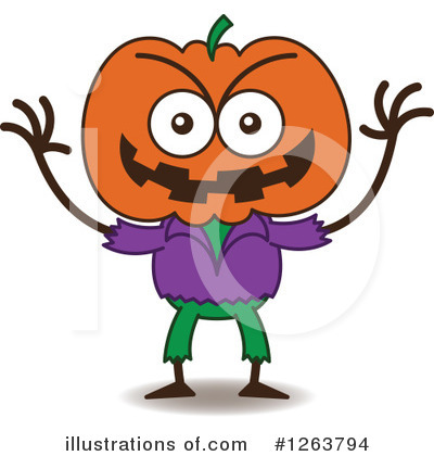 Royalty-Free (RF) Scarecrow Clipart Illustration by Zooco - Stock Sample #1263794