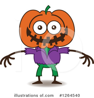 Royalty-Free (RF) Scarecrow Clipart Illustration by Zooco - Stock Sample #1264540