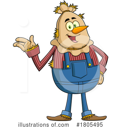 Royalty-Free (RF) Scarecrow Clipart Illustration by Hit Toon - Stock Sample #1805495