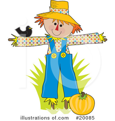Royalty-Free (RF) Scarecrow Clipart Illustration by Maria Bell - Stock Sample #20085