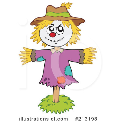 Royalty-Free (RF) Scarecrow Clipart Illustration by visekart - Stock Sample #213198