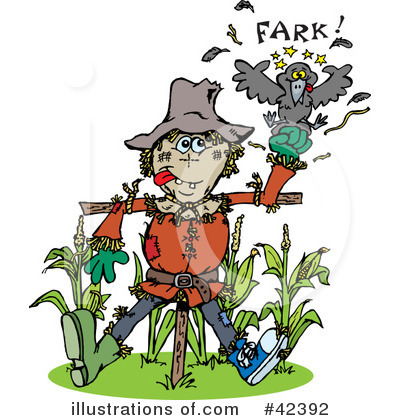 Royalty-Free (RF) Scarecrow Clipart Illustration by Dennis Holmes Designs - Stock Sample #42392