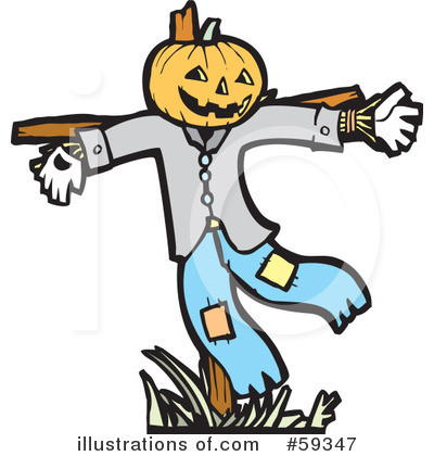 Royalty-Free (RF) Scarecrow Clipart Illustration by xunantunich - Stock Sample #59347