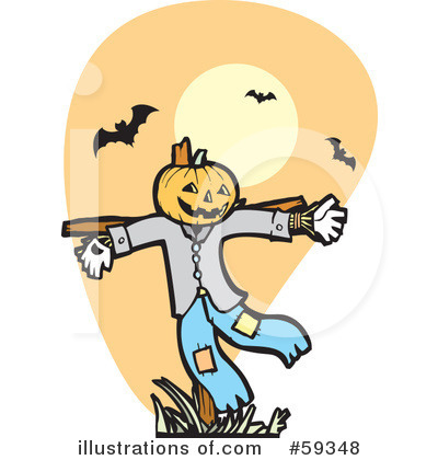Royalty-Free (RF) Scarecrow Clipart Illustration by xunantunich - Stock Sample #59348