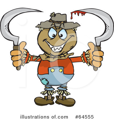 Royalty-Free (RF) Scarecrow Clipart Illustration by Dennis Holmes Designs - Stock Sample #64555