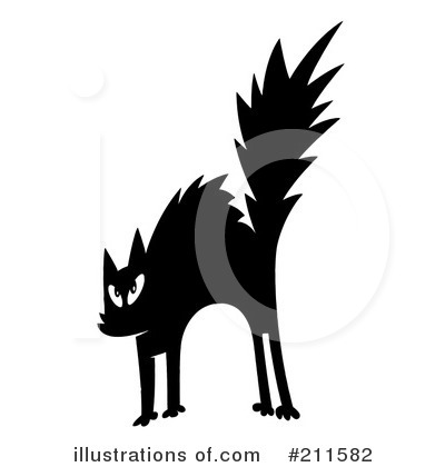 Royalty-Free (RF) Scared Cat Clipart Illustration by Hit Toon - Stock Sample #211582
