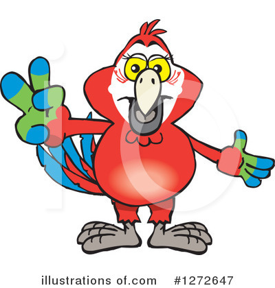 Royalty-Free (RF) Scarlet Macaw Clipart Illustration by Dennis Holmes Designs - Stock Sample #1272647