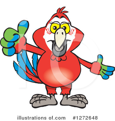 Royalty-Free (RF) Scarlet Macaw Clipart Illustration by Dennis Holmes Designs - Stock Sample #1272648