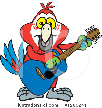 Royalty-Free (RF) Scarlet Macaw Clipart Illustration by Dennis Holmes Designs - Stock Sample #1285241