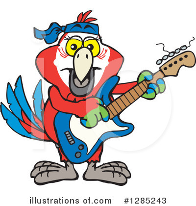 Royalty-Free (RF) Scarlet Macaw Clipart Illustration by Dennis Holmes Designs - Stock Sample #1285243