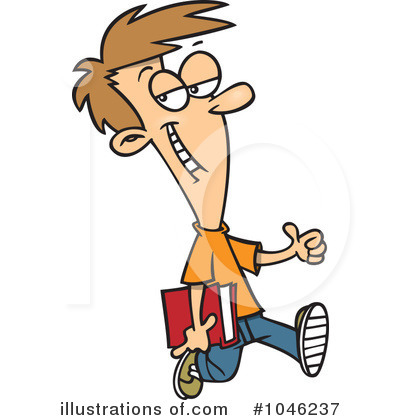Royalty-Free (RF) School Boy Clipart Illustration by toonaday - Stock Sample #1046237