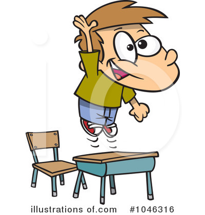 Royalty-Free (RF) School Boy Clipart Illustration by toonaday - Stock Sample #1046316