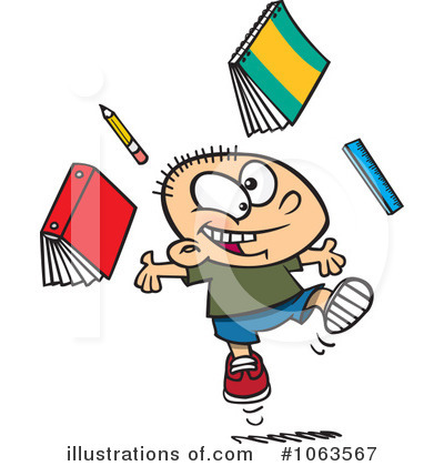 Royalty-Free (RF) School Boy Clipart Illustration by toonaday - Stock Sample #1063567