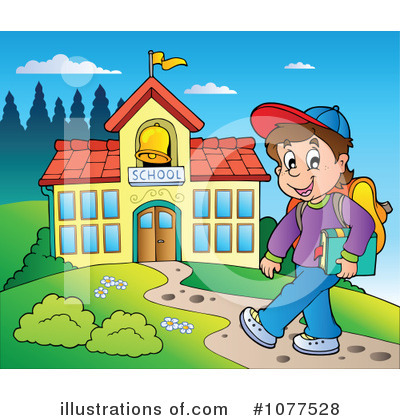 Royalty-Free (RF) School Boy Clipart Illustration by visekart - Stock Sample #1077528