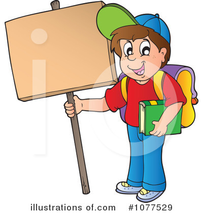 Royalty-Free (RF) School Boy Clipart Illustration by visekart - Stock Sample #1077529