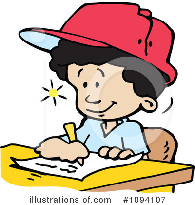 Royalty-Free (RF) School Boy Clipart Illustration by Johnny Sajem - Stock Sample #1094107
