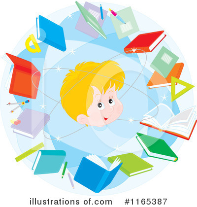 Royalty-Free (RF) School Boy Clipart Illustration by Alex Bannykh - Stock Sample #1165387