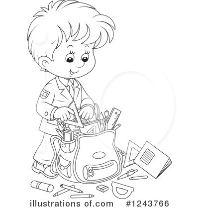 Royalty-Free (RF) School Boy Clipart Illustration by Alex Bannykh - Stock Sample #1243766