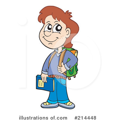 Royalty-Free (RF) School Boy Clipart Illustration by visekart - Stock Sample #214448