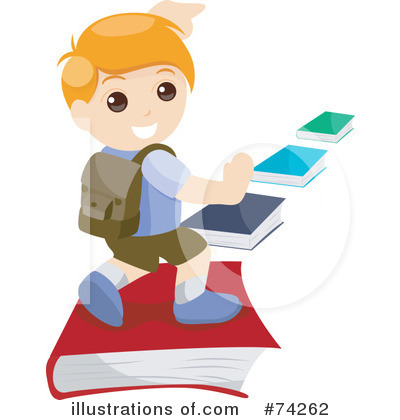 Royalty-Free (RF) School Boy Clipart Illustration by BNP Design Studio - Stock Sample #74262