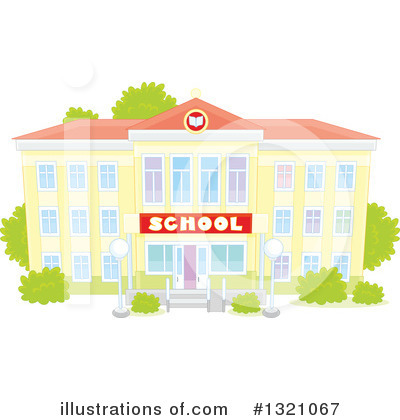 School Building Clipart #1321067 by Alex Bannykh