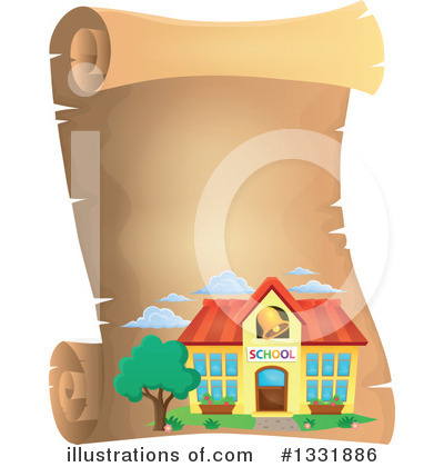Royalty-Free (RF) School Building Clipart Illustration by visekart - Stock Sample #1331886