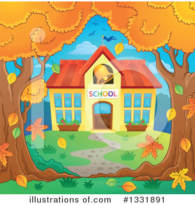 Royalty-Free (RF) School Building Clipart Illustration by visekart - Stock Sample #1331891