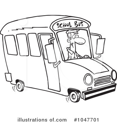 Royalty-Free (RF) School Bus Clipart Illustration by toonaday - Stock Sample #1047701