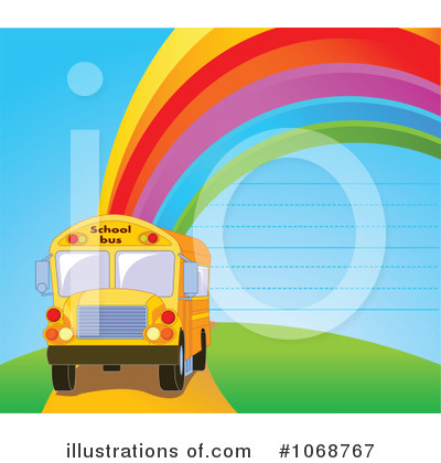 Royalty-Free (RF) School Bus Clipart Illustration by Pushkin - Stock Sample #1068767