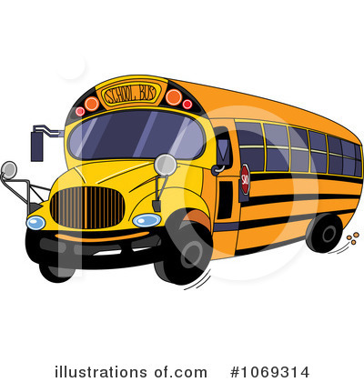 Royalty-Free (RF) School Bus Clipart Illustration by Pushkin - Stock Sample #1069314