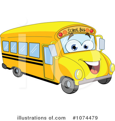 Royalty-Free (RF) School Bus Clipart Illustration by yayayoyo - Stock Sample #1074479