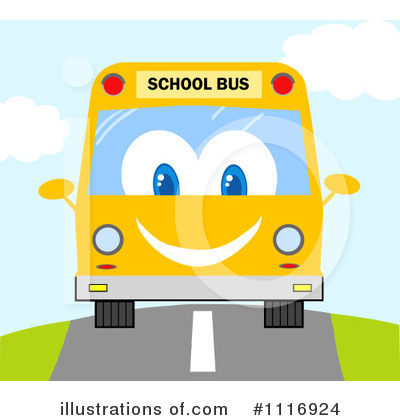 Royalty-Free (RF) School Bus Clipart Illustration by Hit Toon - Stock Sample #1116924