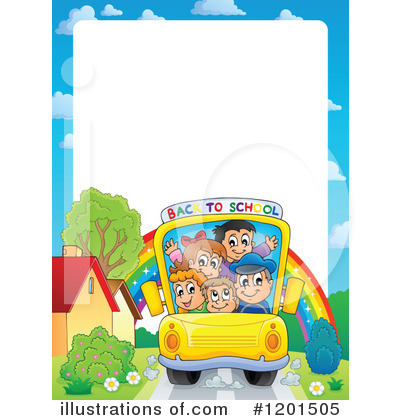 Royalty-Free (RF) School Bus Clipart Illustration by visekart - Stock Sample #1201505
