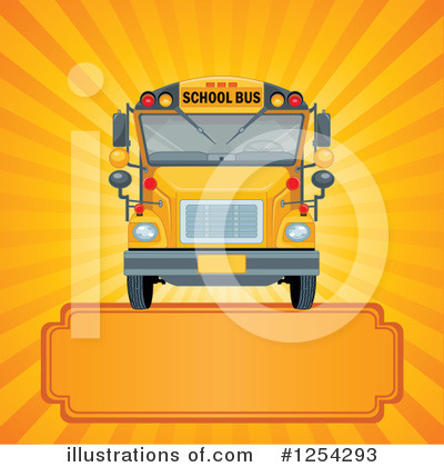Royalty-Free (RF) School Bus Clipart Illustration by Pushkin - Stock Sample #1254293