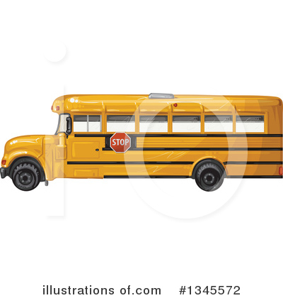 Royalty-Free (RF) School Bus Clipart Illustration by merlinul - Stock Sample #1345572