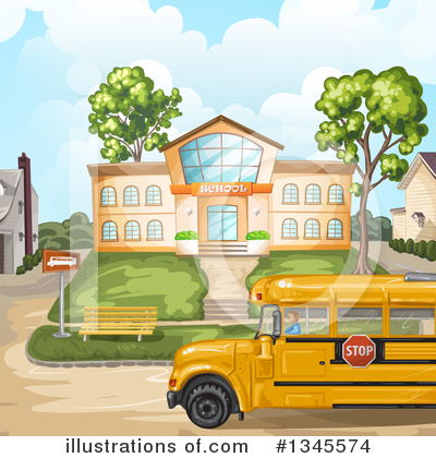 Royalty-Free (RF) School Bus Clipart Illustration by merlinul - Stock Sample #1345574