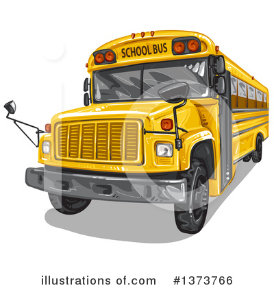 Royalty-Free (RF) School Bus Clipart Illustration by merlinul - Stock Sample #1373766