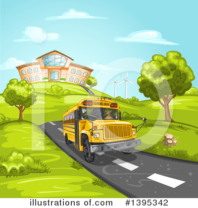 Royalty-Free (RF) School Bus Clipart Illustration by merlinul - Stock Sample #1395342