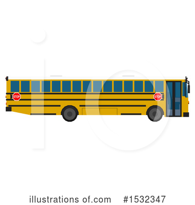 Royalty-Free (RF) School Bus Clipart Illustration by Leo Blanchette - Stock Sample #1532347