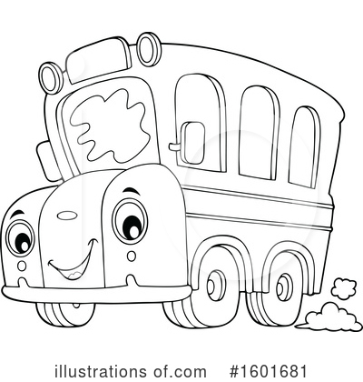 Royalty-Free (RF) School Bus Clipart Illustration by visekart - Stock Sample #1601681
