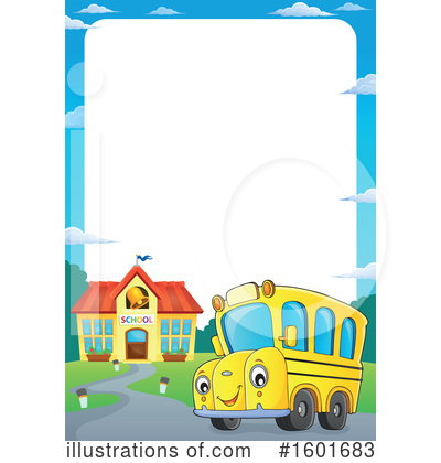 Royalty-Free (RF) School Bus Clipart Illustration by visekart - Stock Sample #1601683