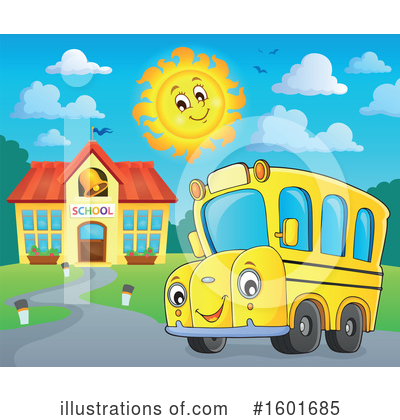 Royalty-Free (RF) School Bus Clipart Illustration by visekart - Stock Sample #1601685