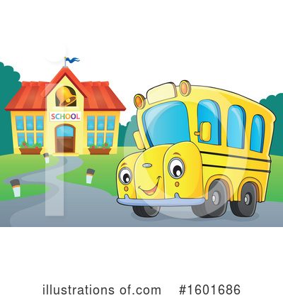 Royalty-Free (RF) School Bus Clipart Illustration by visekart - Stock Sample #1601686