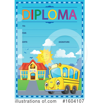 Royalty-Free (RF) School Bus Clipart Illustration by visekart - Stock Sample #1604107