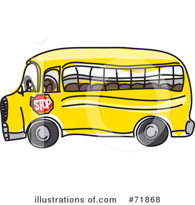 Royalty-Free (RF) School Bus Clipart Illustration by inkgraphics - Stock Sample #71868