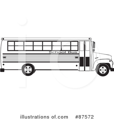 Royalty-Free (RF) School Bus Clipart Illustration by djart - Stock Sample #87572