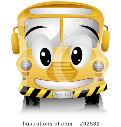 Royalty-Free (RF) School Bus Clipart Illustration by BNP Design Studio - Stock Sample #92532