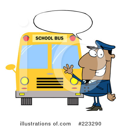 Royalty-Free (RF) School Bus Driver Clipart Illustration by Hit Toon - Stock Sample #223290