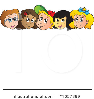 Royalty-Free (RF) School Children Clipart Illustration by visekart - Stock Sample #1057399