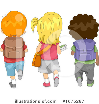 Royalty-Free (RF) School Children Clipart Illustration by BNP Design Studio - Stock Sample #1075287